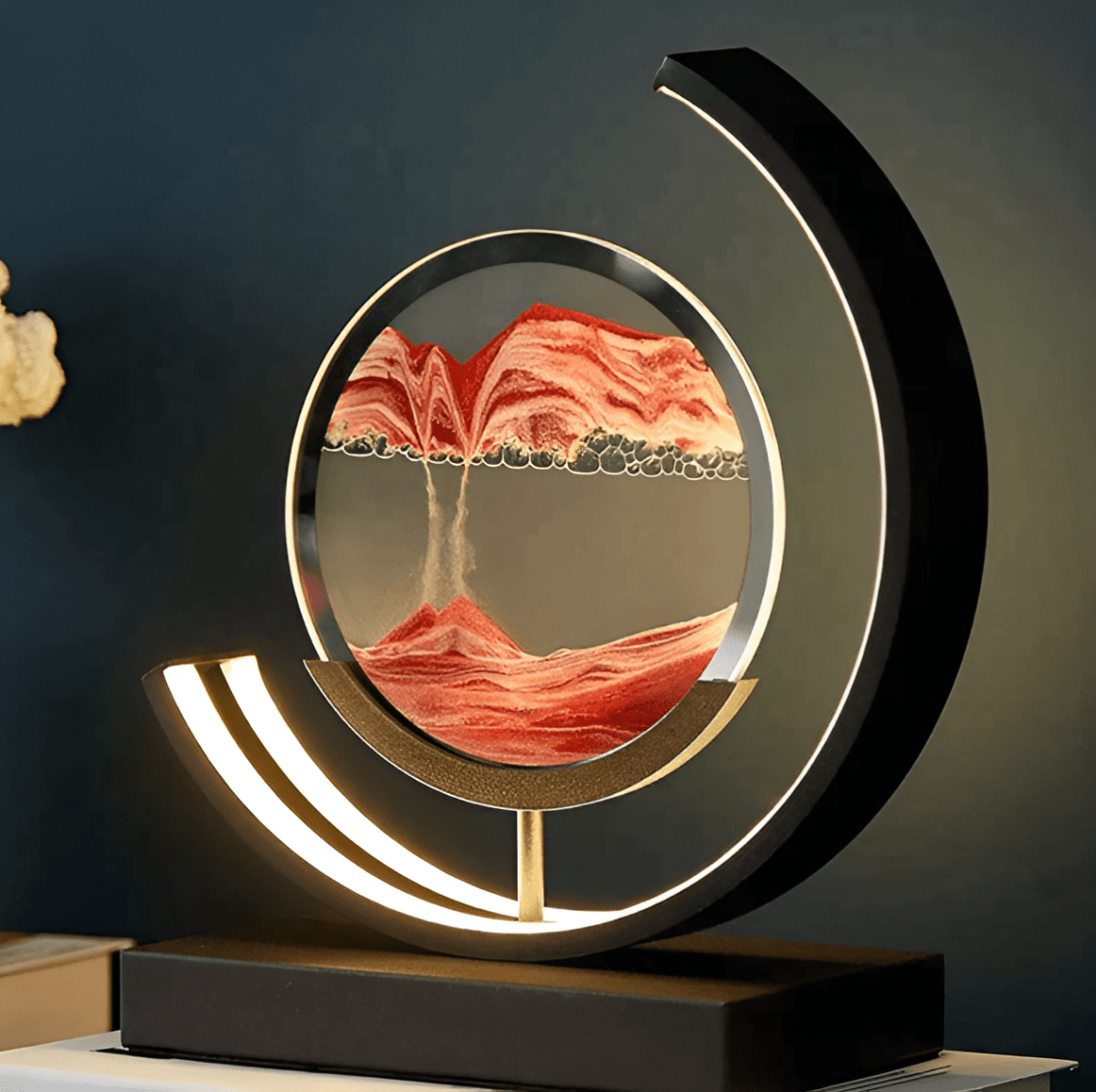 Moving Sand Art Lamp with Remote-Controlled Color Light