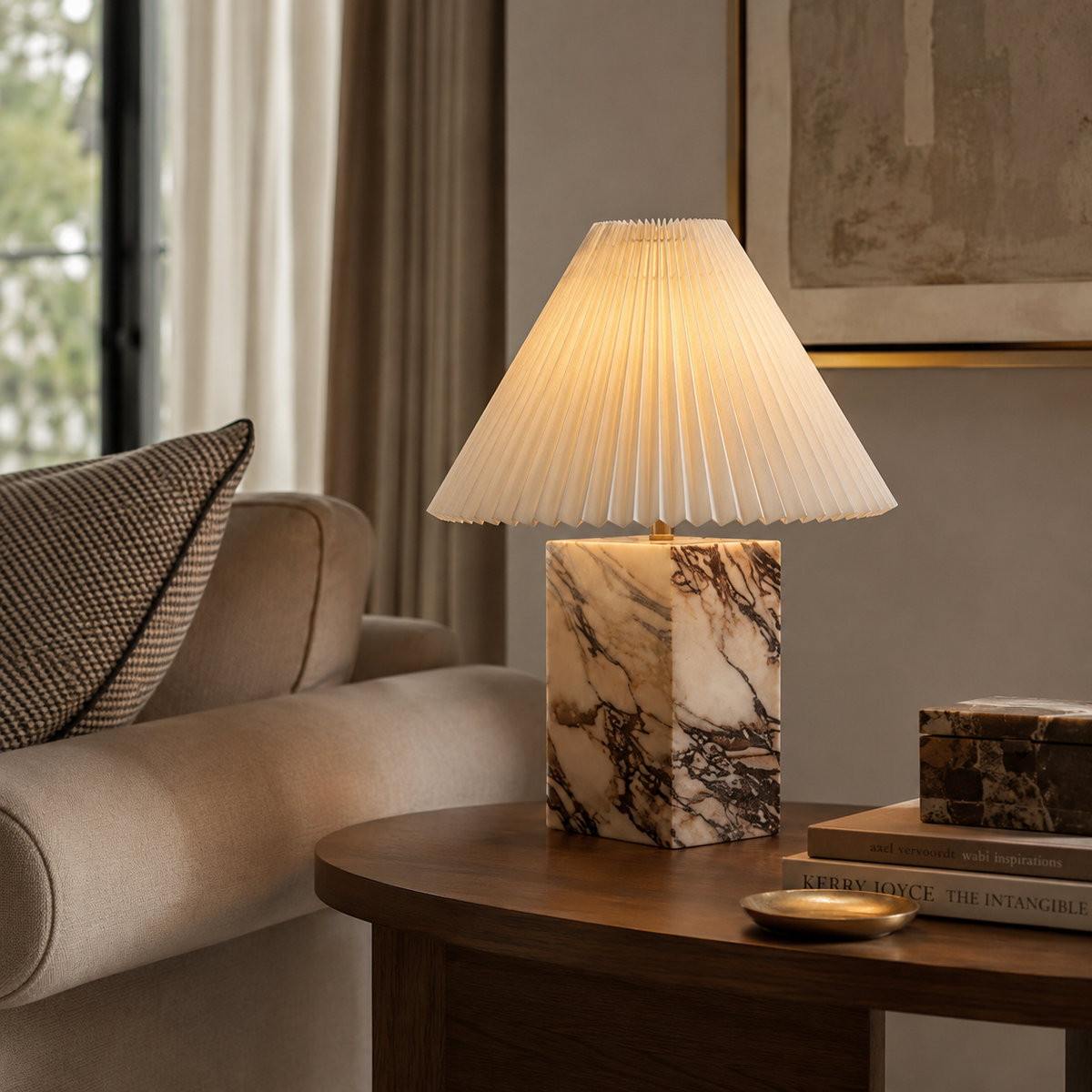 Calista Marble Table Lamp