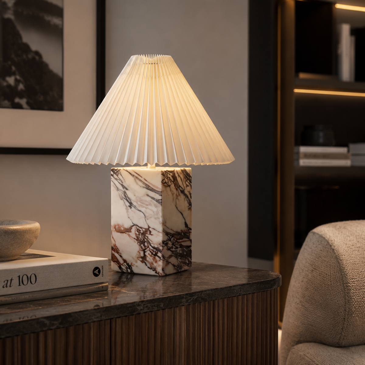 Calista Marble Table Lamp