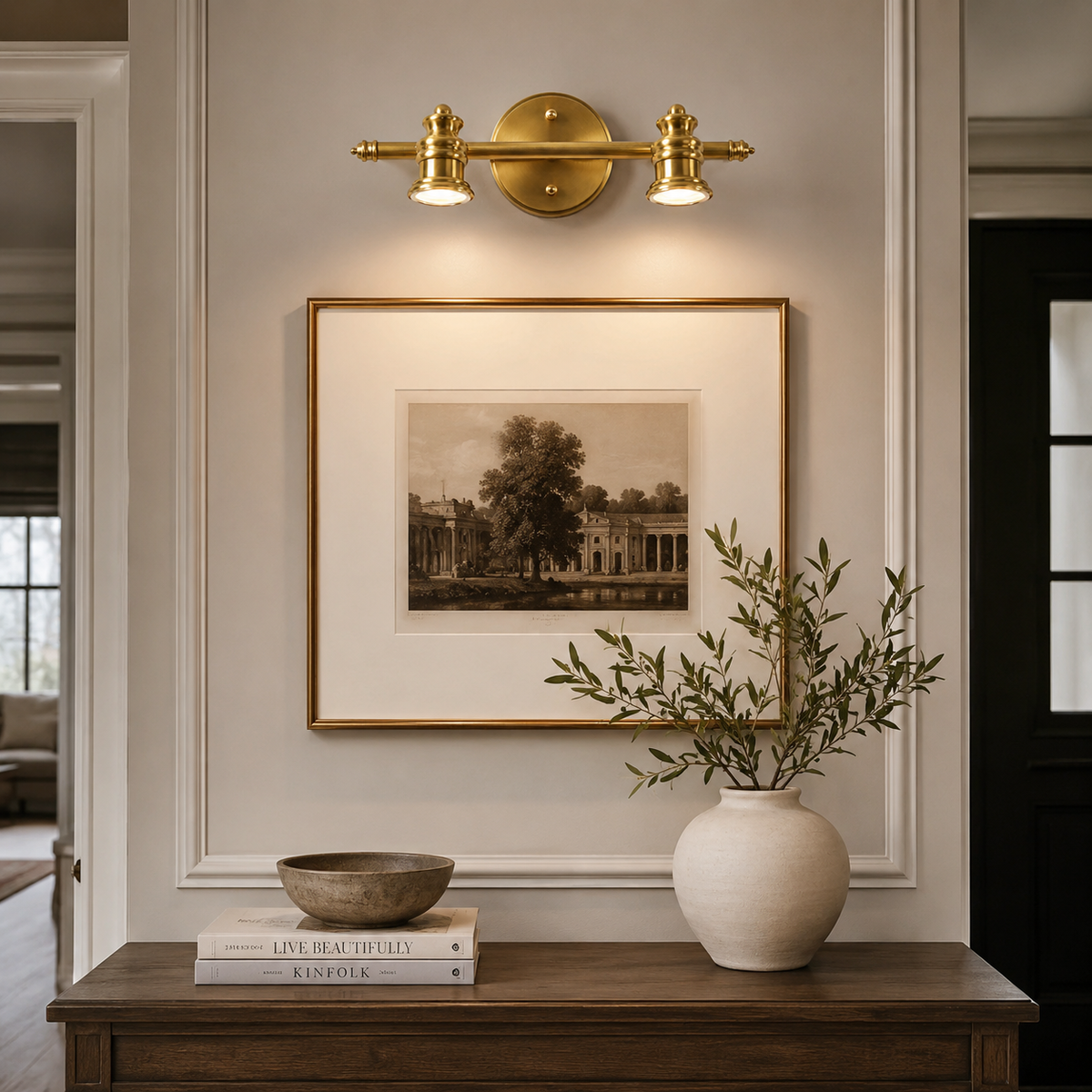 Halston Brass Wall Light
