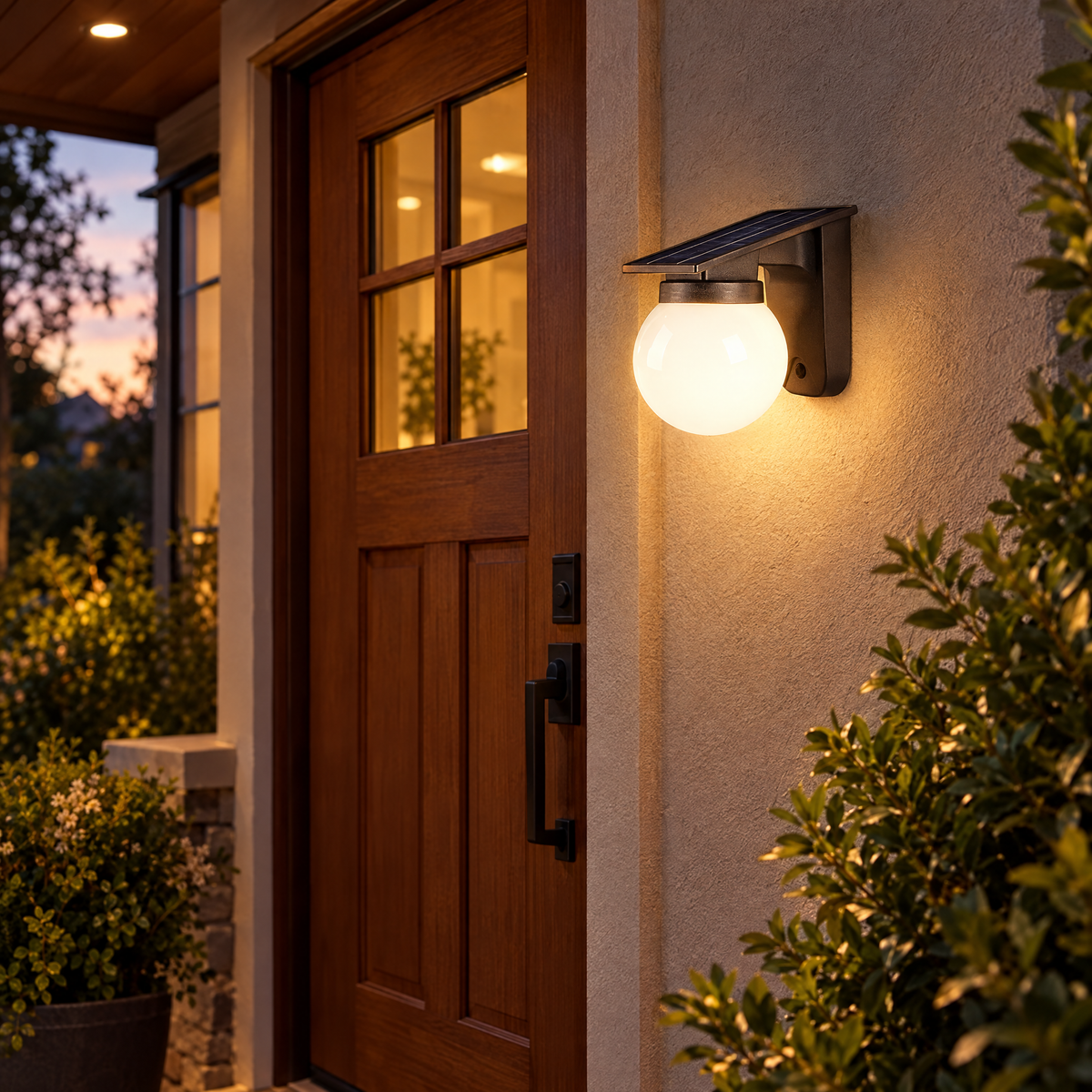 Solar Globe Wall Light | lifestyle