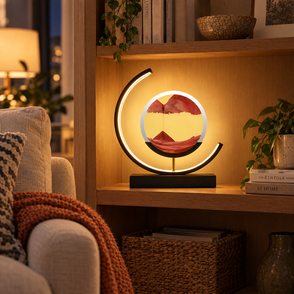 Moving Sand Art Lamp with Remote-Controlled Color Light | lifestyle
