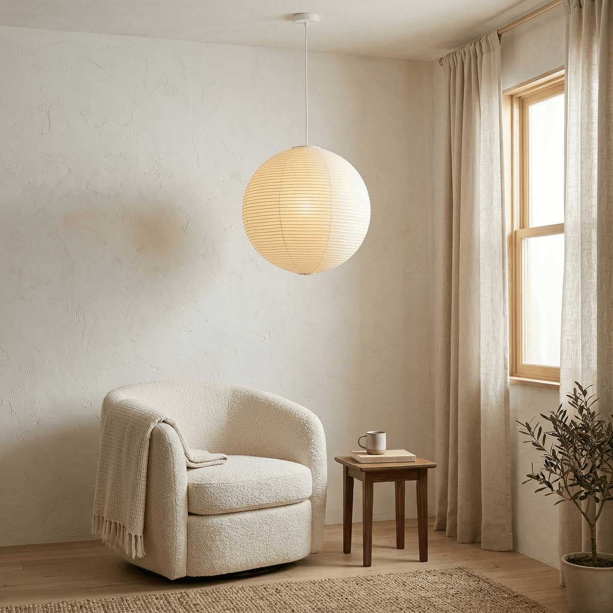 Akari Spherical Pendant Light